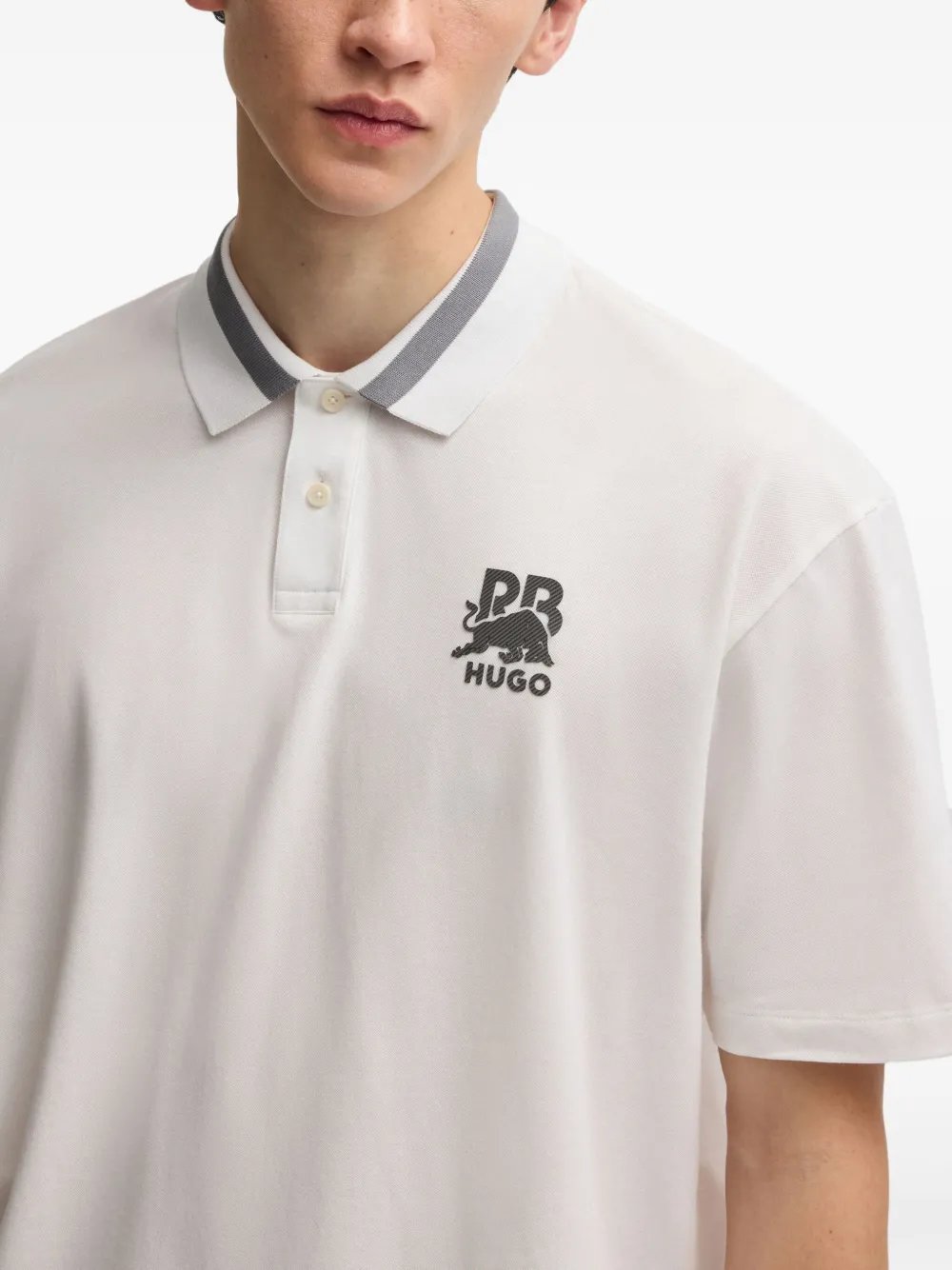 HUGO Poloshirt met logoprint Wit