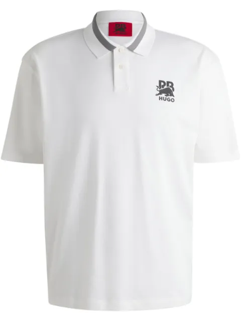 HUGO logo-print polo shirt