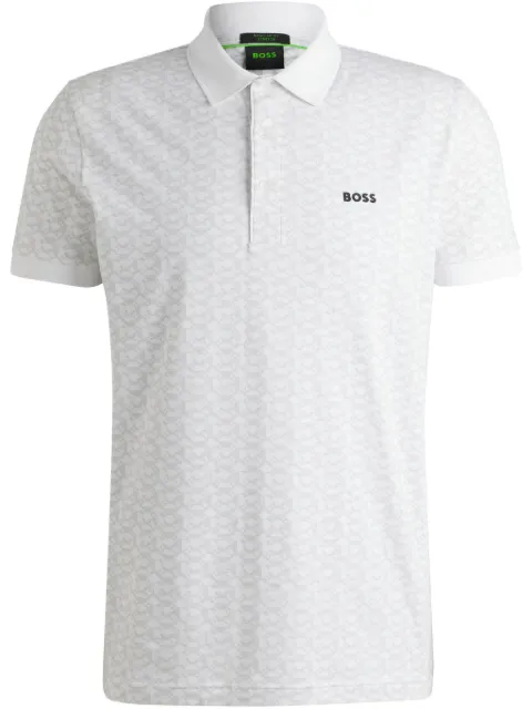 BOSS printed polo shirt