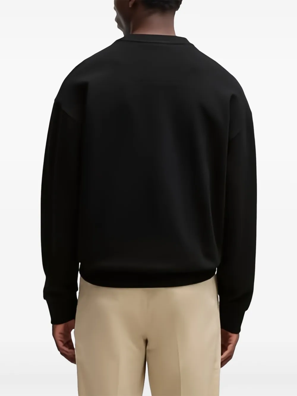 BOSS Sweater met borduurwerk Zwart