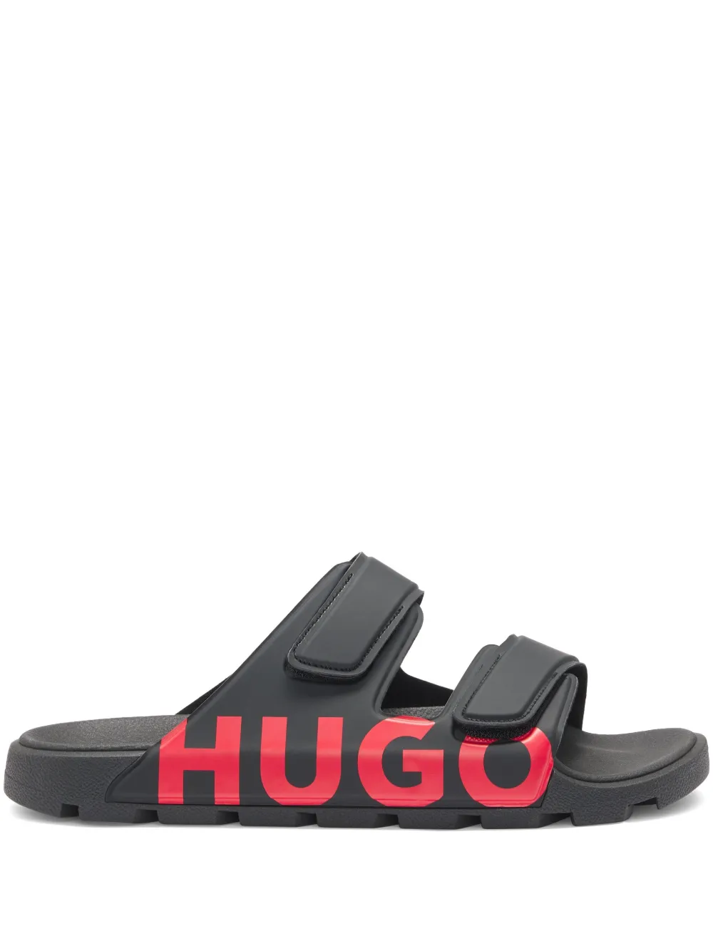 HUGO Slippers met logoprint Zwart