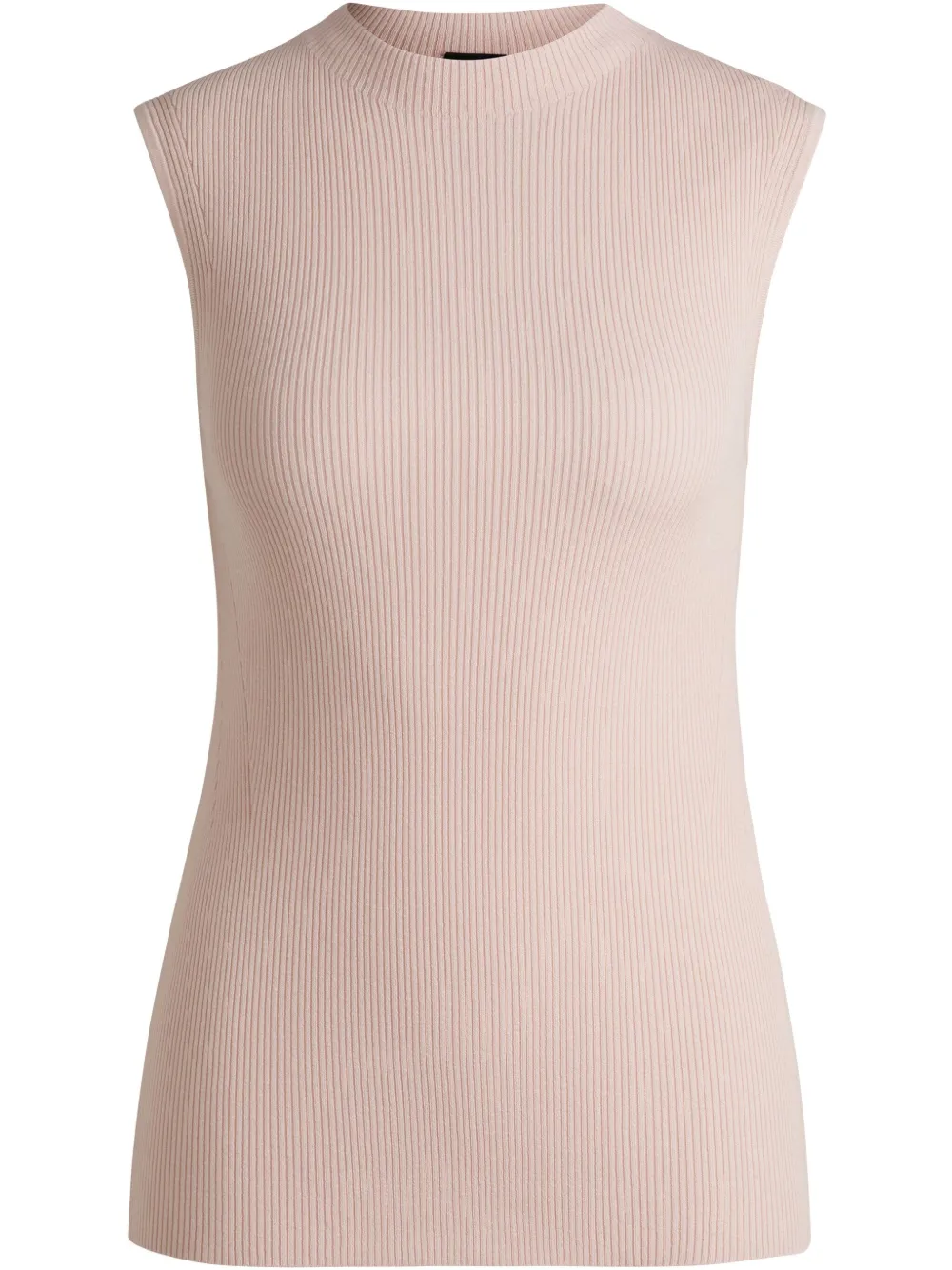 BOSS Ribgebreide top Roze