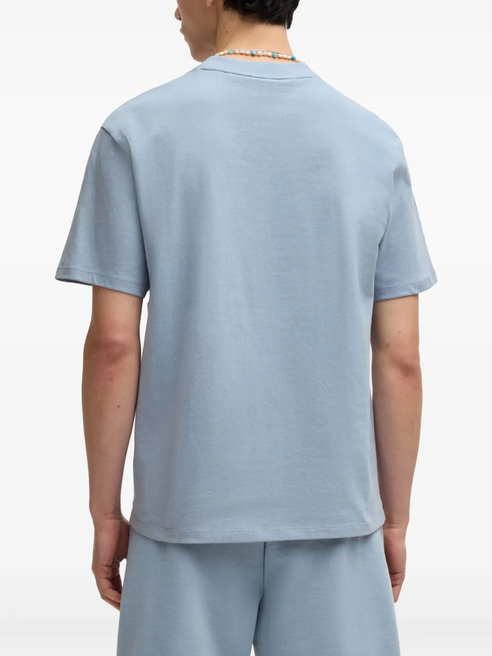 HUGO Katoenen T-shirt Blauw