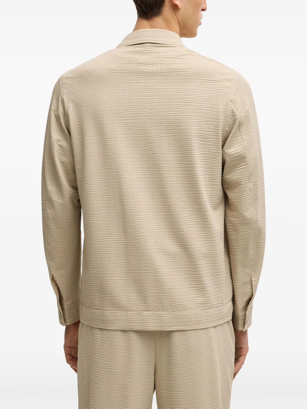 BOSS Button-up overhemd Beige