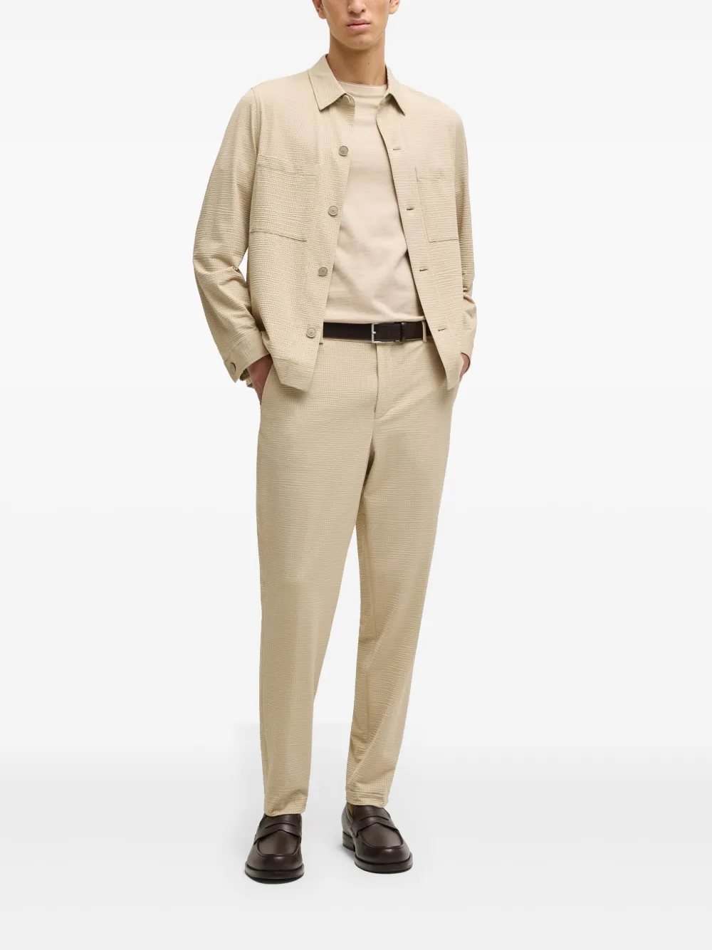 BOSS Button-up overhemd - Beige