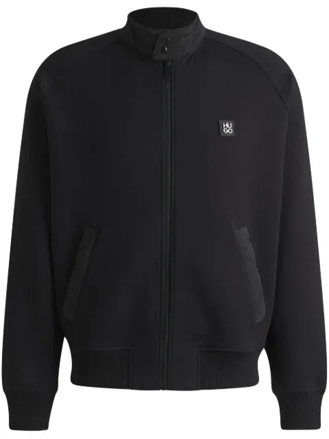 HUGO logo-tag high-neck jacket 