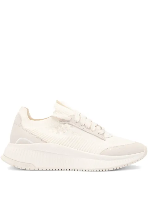 BOSS panelled suede sneakers