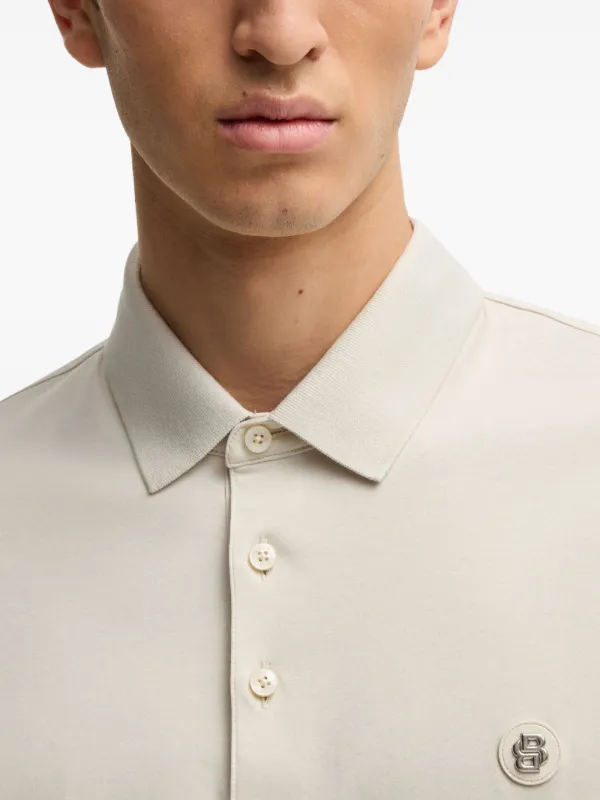 BOSS Double Monogrammed Polo Shirt | Grey | FARFETCH BOSS Double Monogrammed Polo Shirt | Grey | FARFETCH