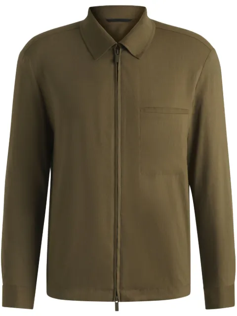 BOSS zip-up shirt jacket 