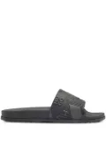 HUGO logo-print slides - Black