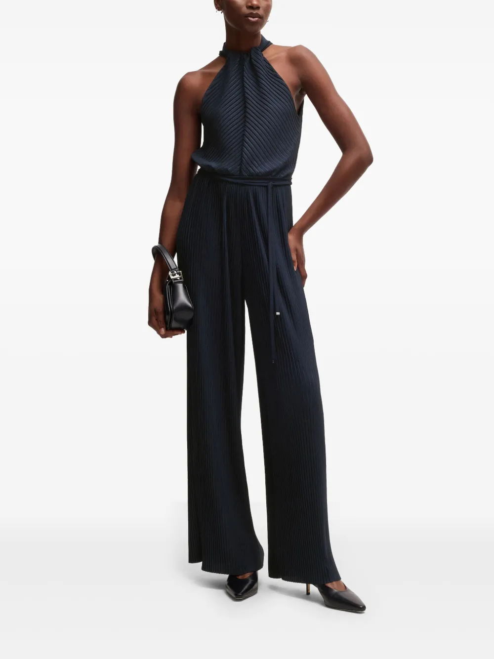 BOSS Mouwloze jumpsuit Zwart