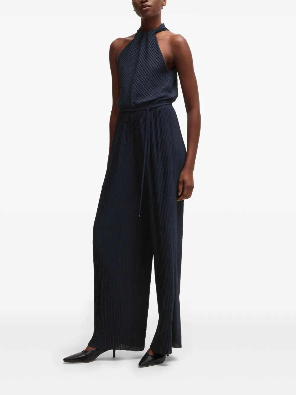 BOSS Mouwloze jumpsuit Zwart