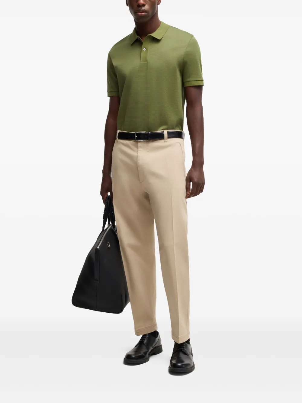 BOSS Katoenen poloshirt - Groen