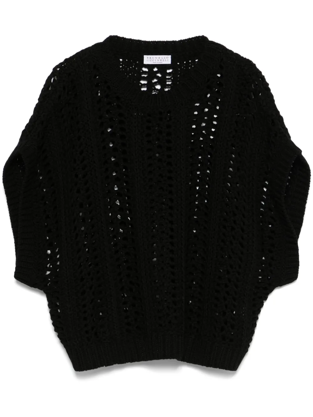 BRUNELLO CUCINELLI RIBBED-NET COTTON VEST