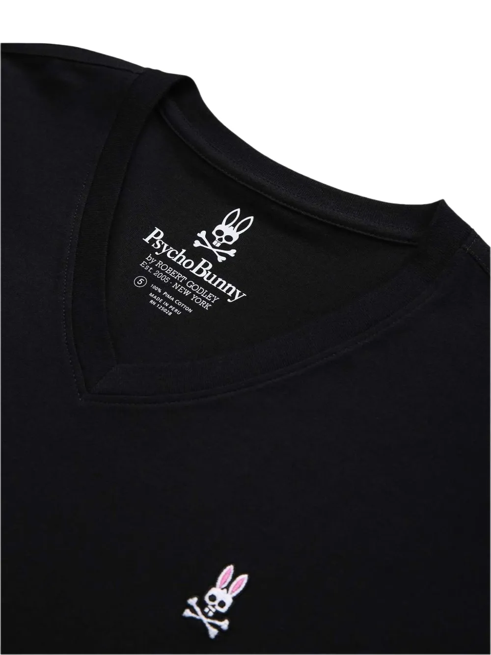 Psycho Bunny playera con cuello en V clásica | Playeras | Image 2