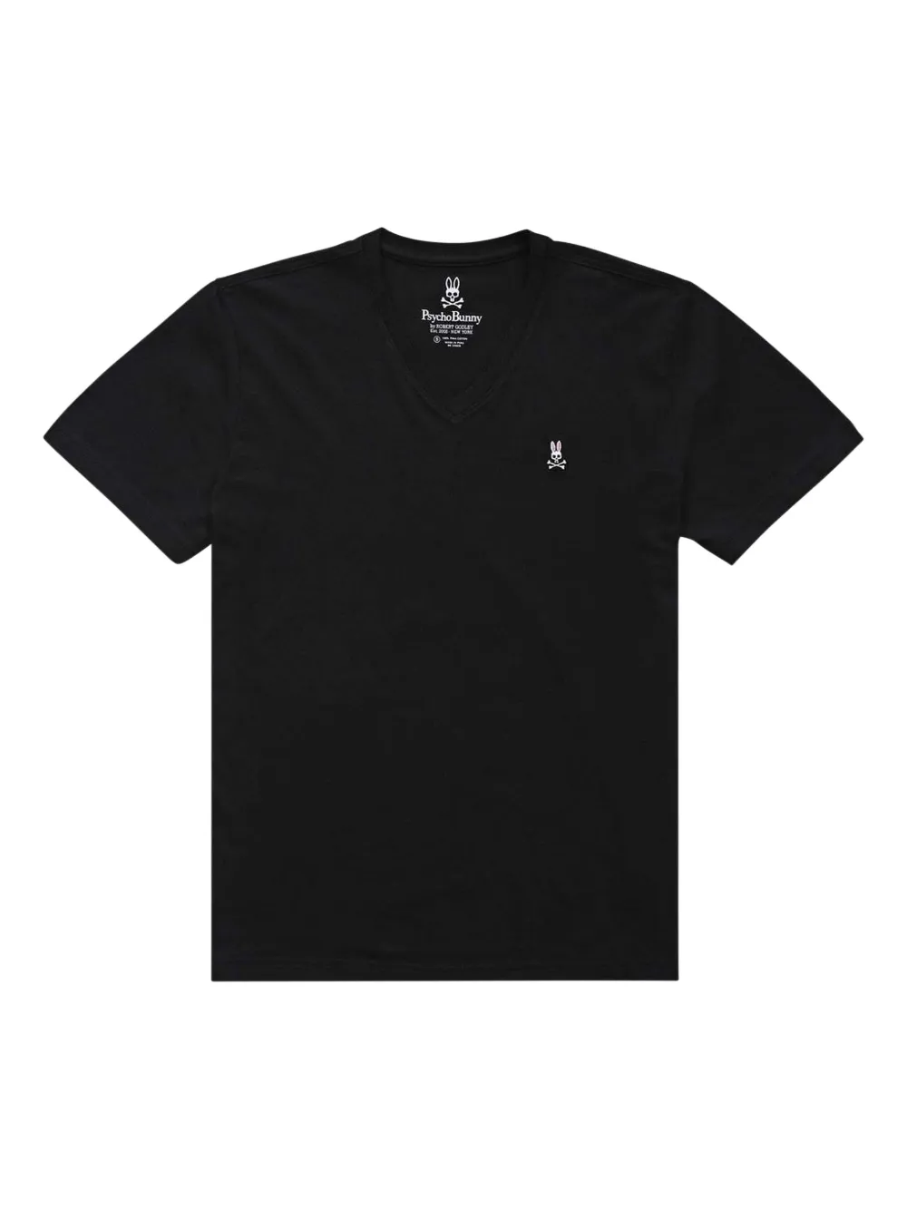 Psycho Bunny playera con cuello en V clásica | negro | Image 1