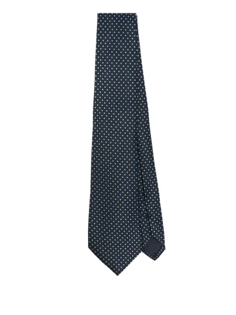 Giorgio Armani corbata con motivo de lunares en jacquard