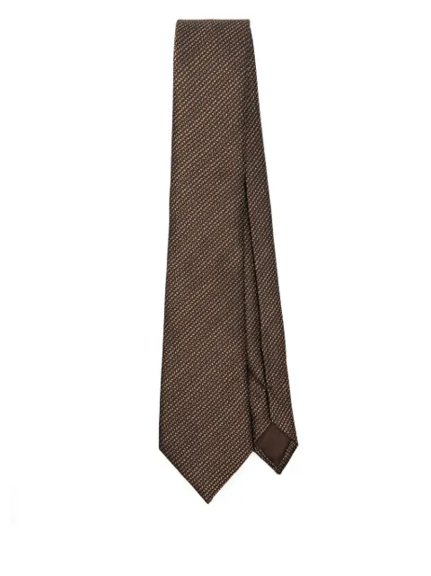 Giorgio Armani corbata de seda con motivo en jacquard