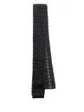 Giorgio Armani knitted silk tie - Blue