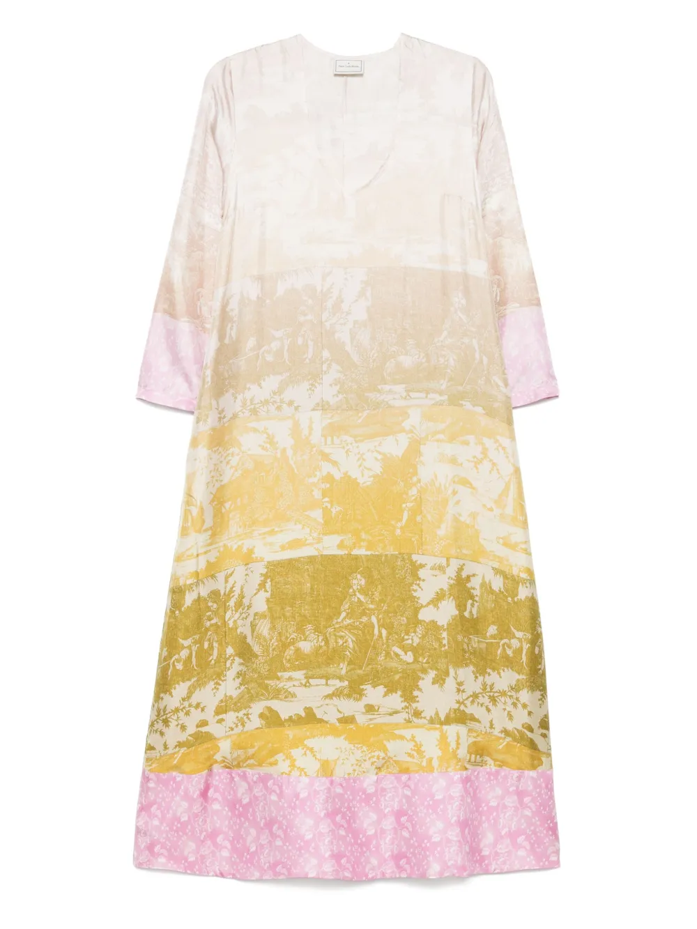 Pierre-Louis Mascia Zijden maxi-jurk Roze