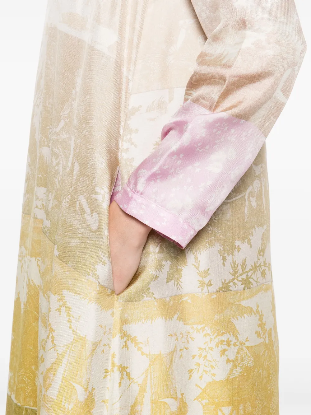Pierre-Louis Mascia Zijden maxi-jurk Roze
