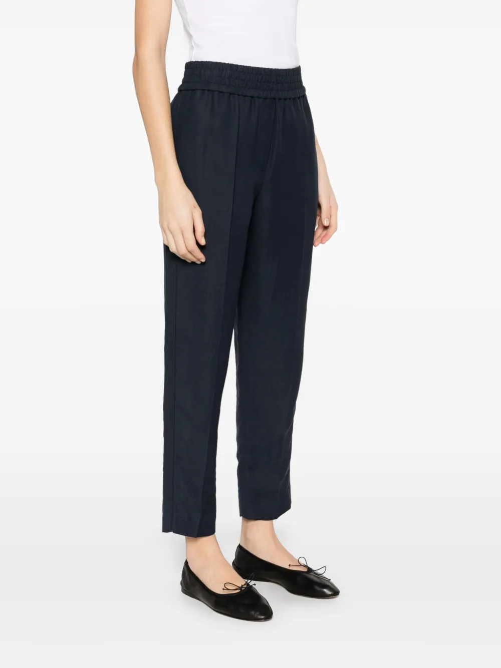 Brunello Cucinelli Plooibroek met toelopende pijpen Blauw