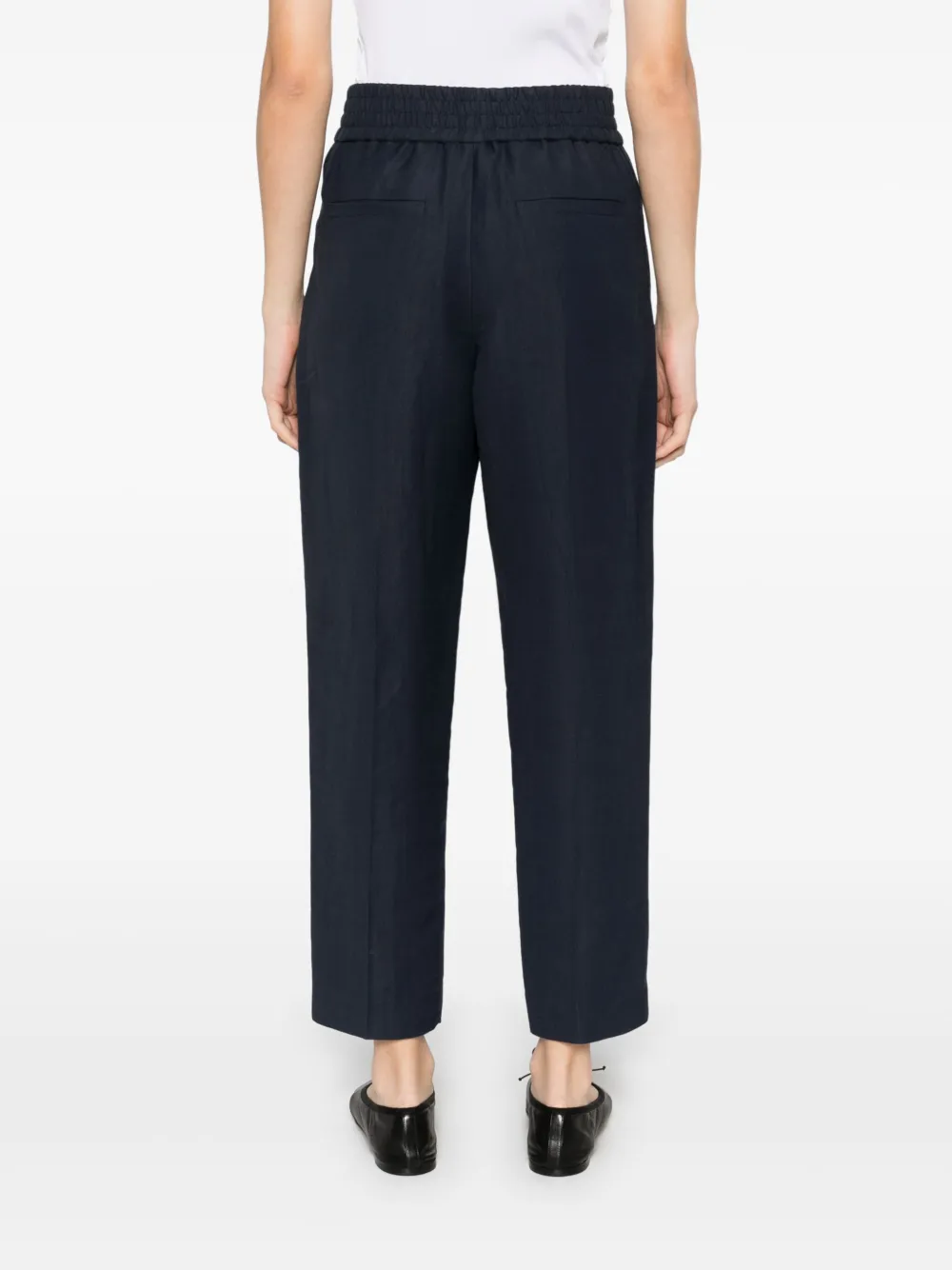 Brunello Cucinelli Plooibroek met toelopende pijpen Blauw