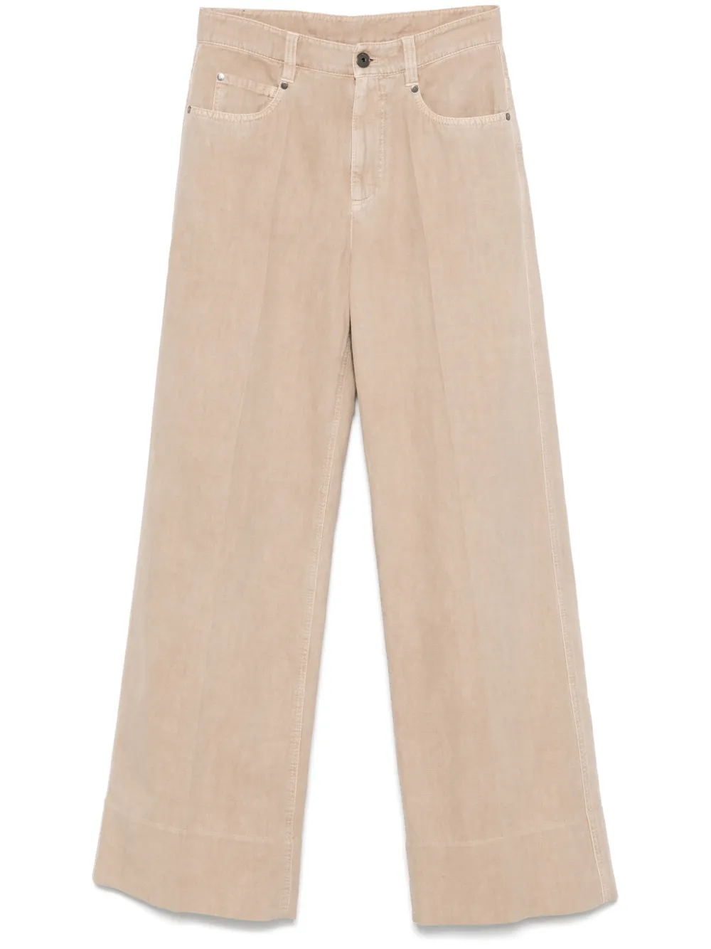 Brunello Cucinelli Broek met wijde pijpen Beige