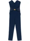Elisabetta Franchi bow-detail crepe jumpsuit - Blue