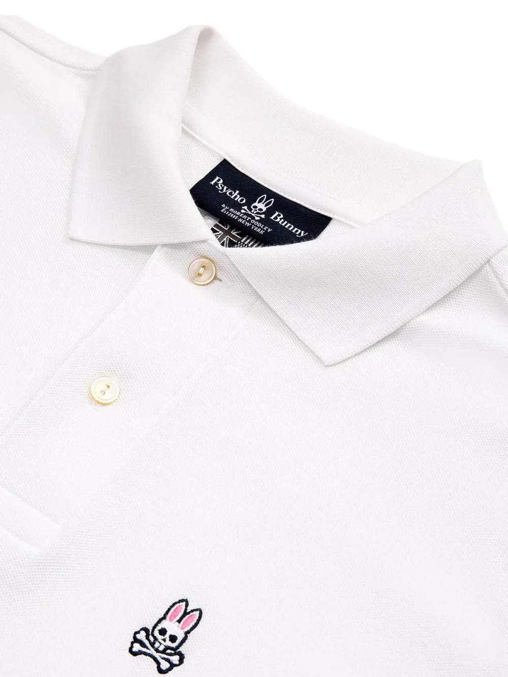 Psycho Bunny Poloshirt met konijnenlogo - Wit