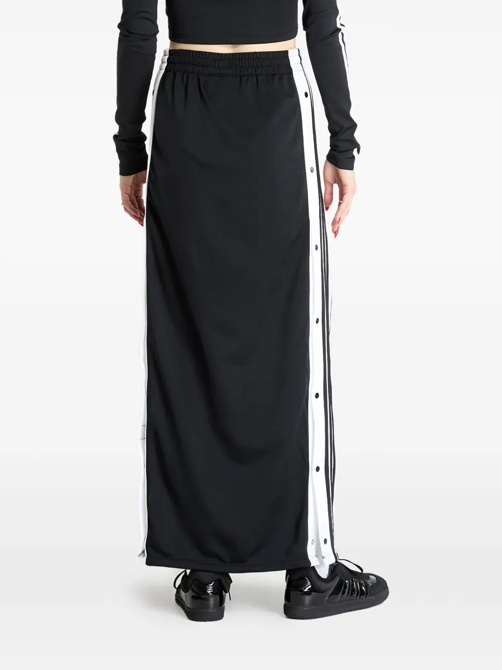 Adidas Originals Adibreak Adicolor Side-stripe Maxi Skirt In Blue