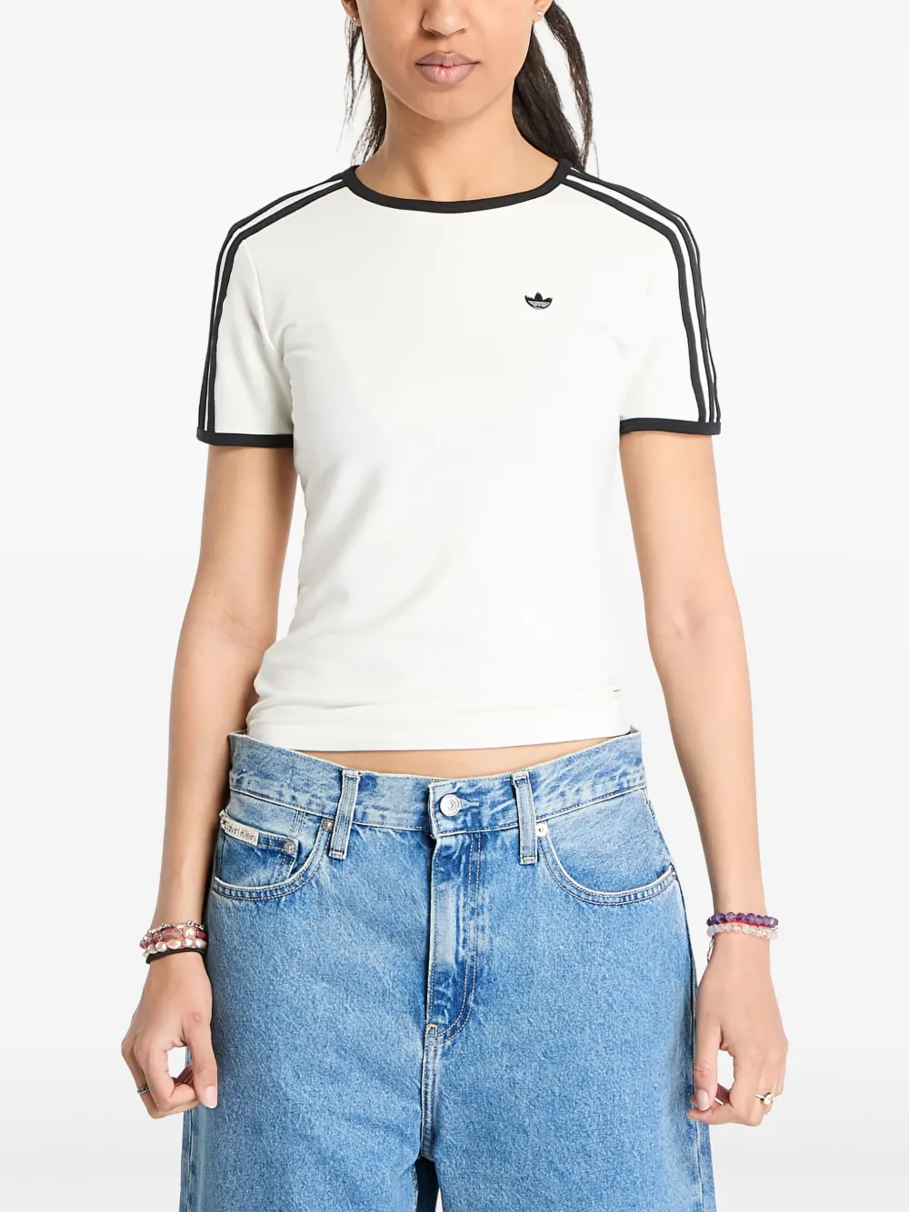 adidas Originals 3 Stripes Cali T-shirt Wit