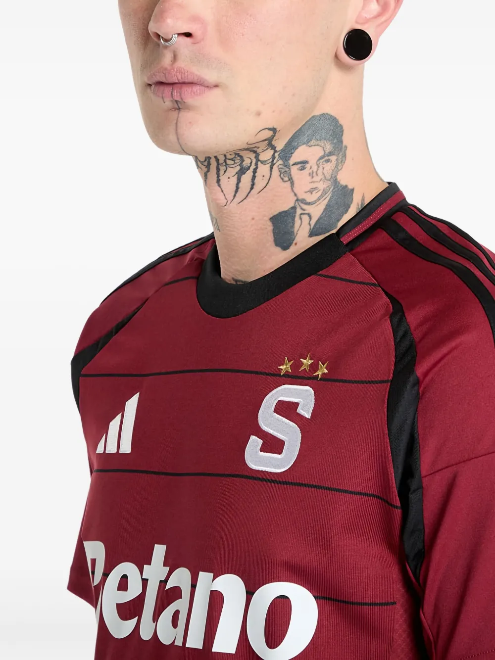 adidas T-shirt met logoprint Rood