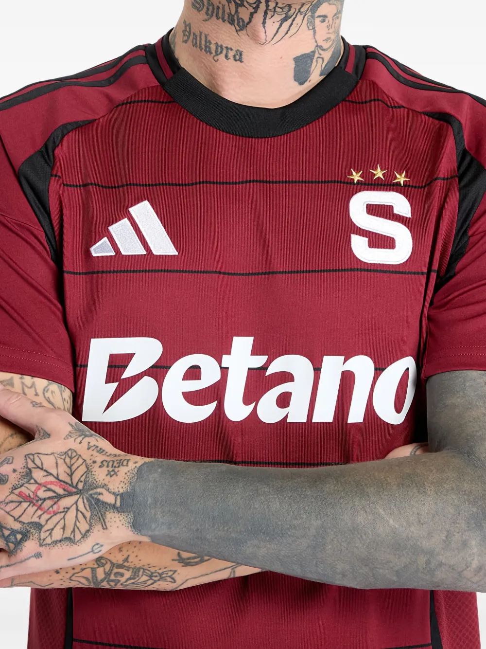 adidas T-shirt met logoprint Rood