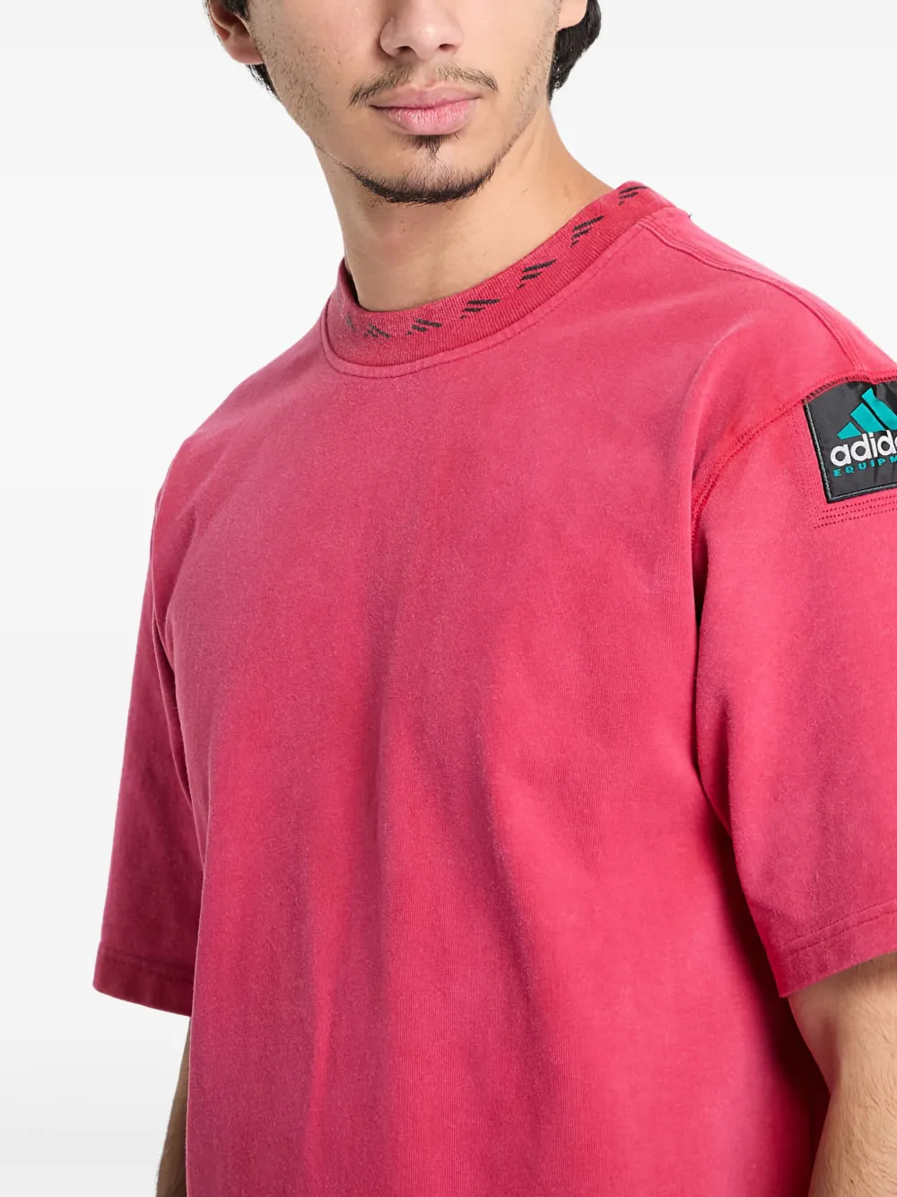 adidas Katoenen T-shirt met logo Roze
