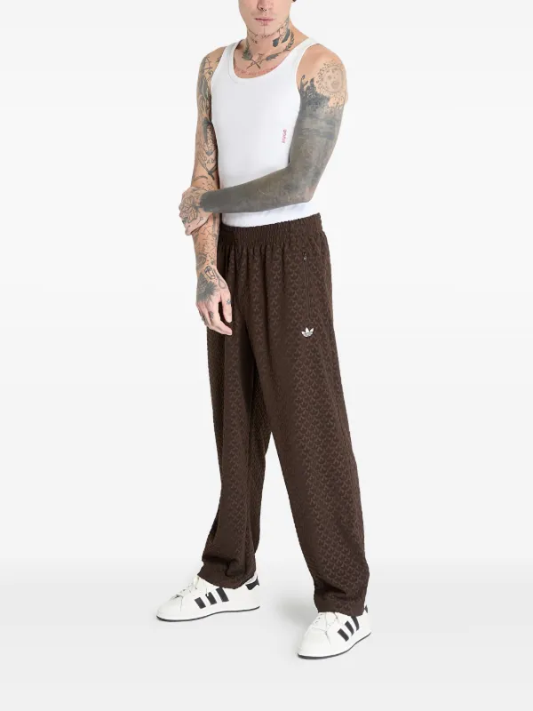 希少adidas originals トラックパンツ モノグラム ブラウン adidas スウェットパンツ ジャージ モノグラム トラックパンツ