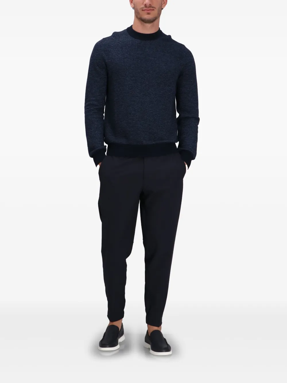 Hugo Boss Crew-neck Sweater In Blue