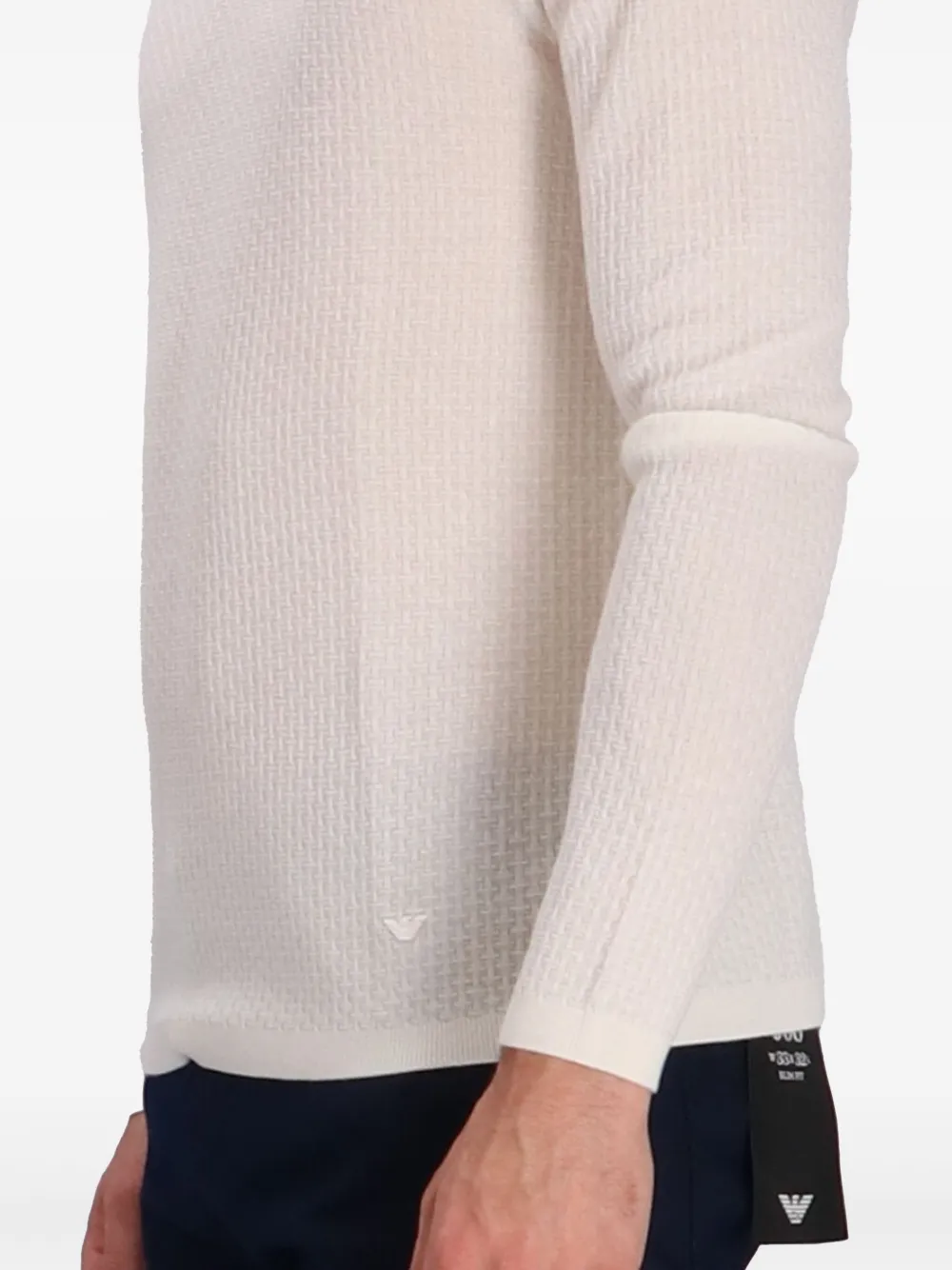 Emporio Armani Trui van scheerwol Wit