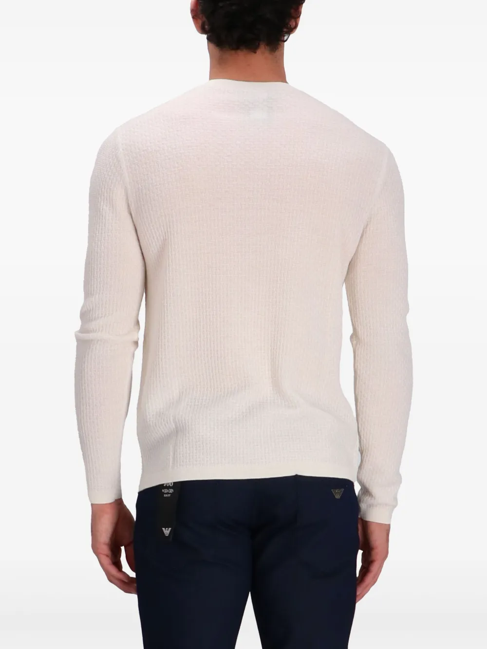 Emporio Armani Trui van scheerwol Wit