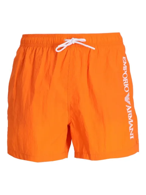 Emporio Armani logo-embroidered swim shorts