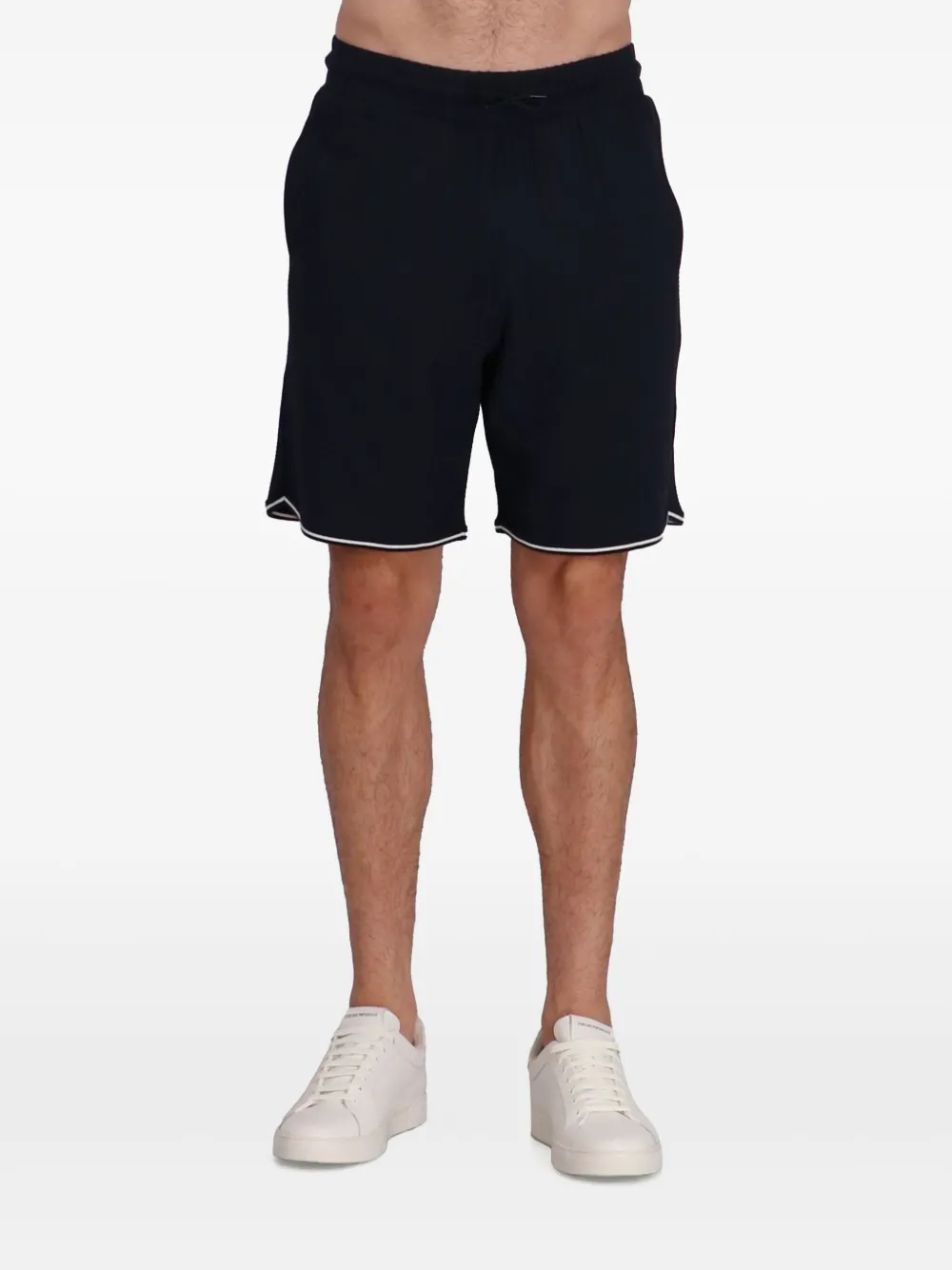 Emporio Armani Katoenen trainingsshorts Blauw