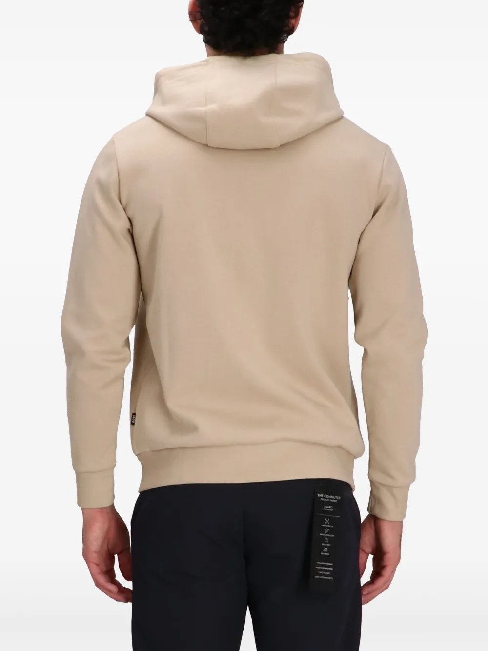 BOSS Hoodie met rits Beige