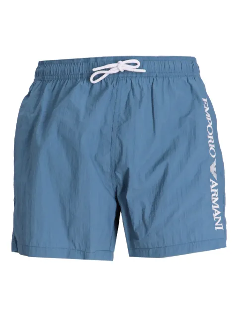 Emporio Armani logo-embroidered swim shorts