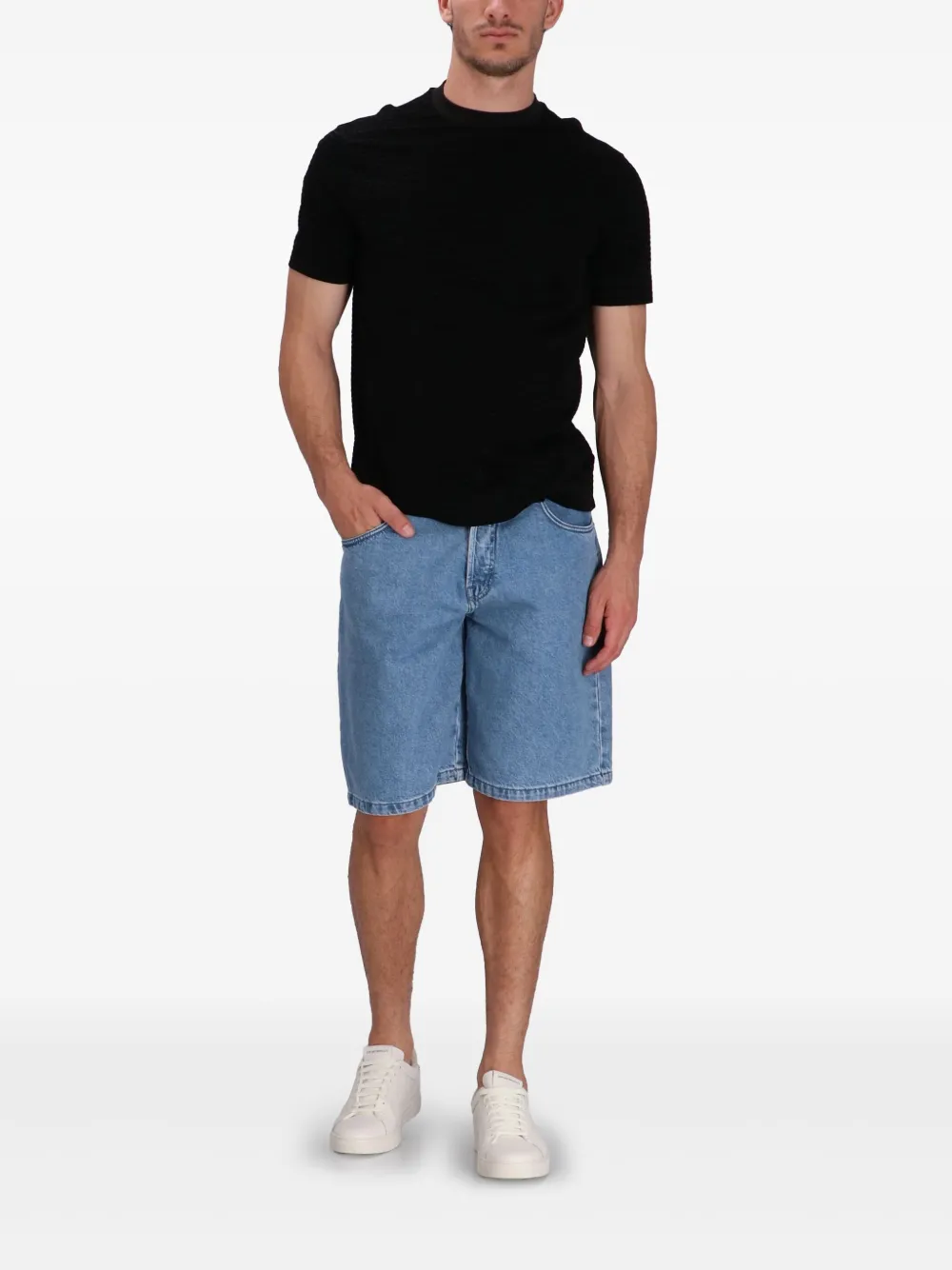 Emporio Armani Jersey T-shirt - Zwart