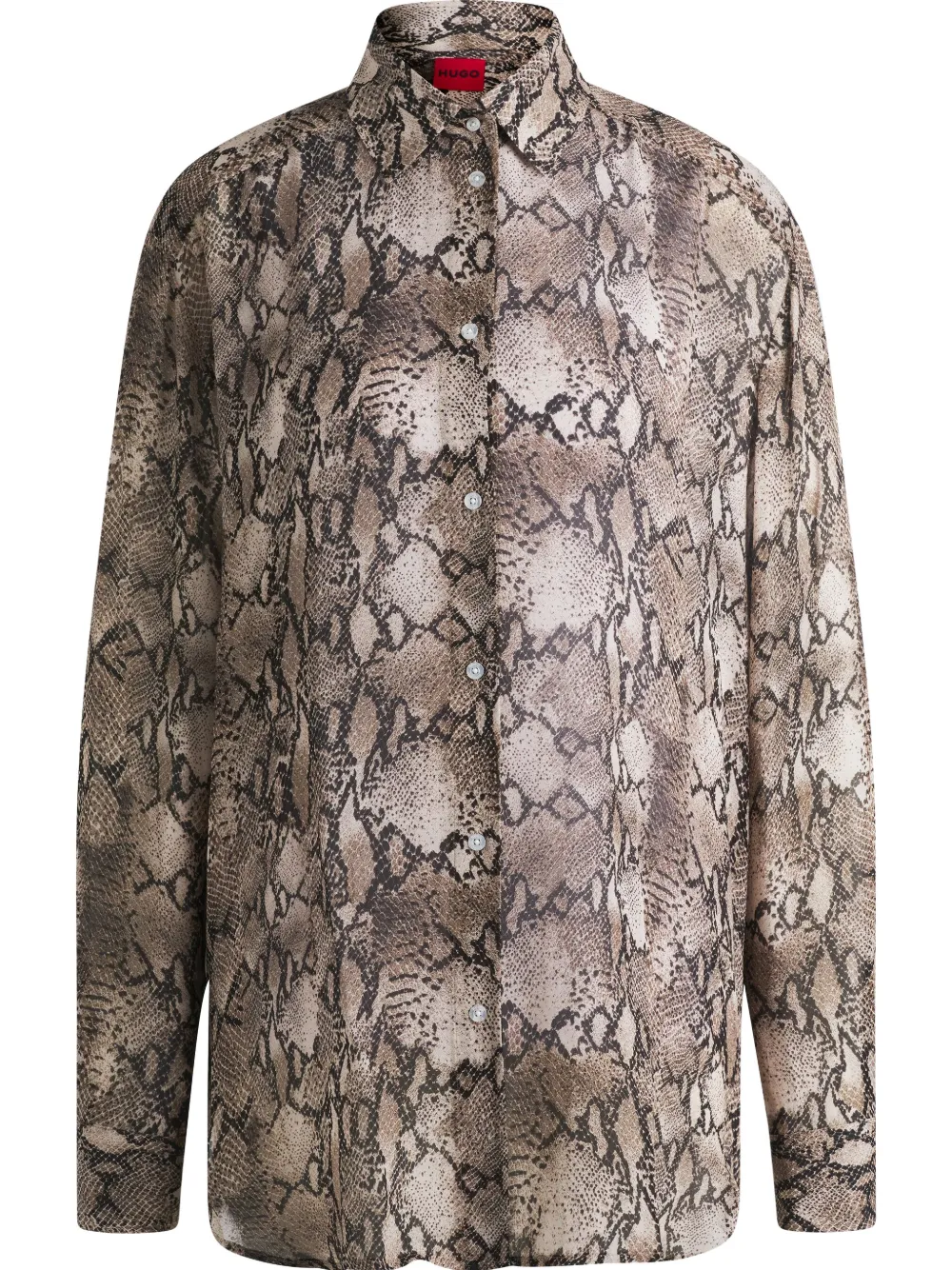 HUGO snake-print shirt | Brown | Image 1