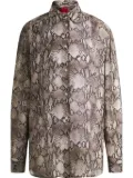 HUGO snake-print shirt - Brown