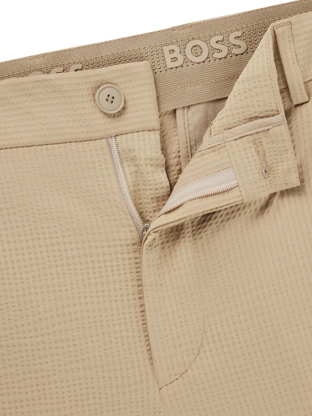 BOSS Straight broek Beige