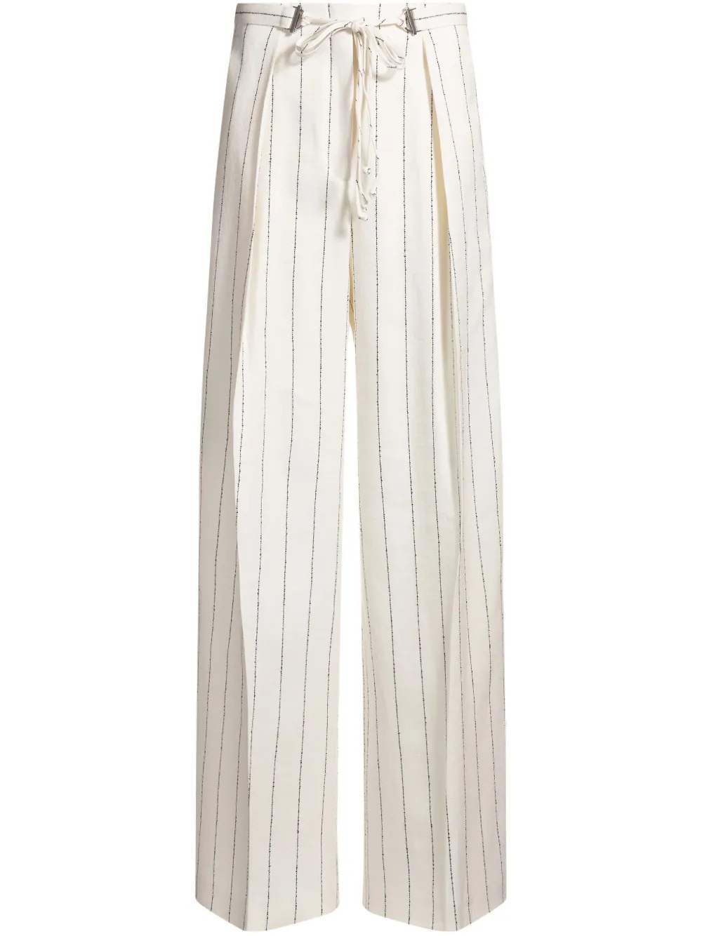 BOSS Broek van linnenblend Beige
