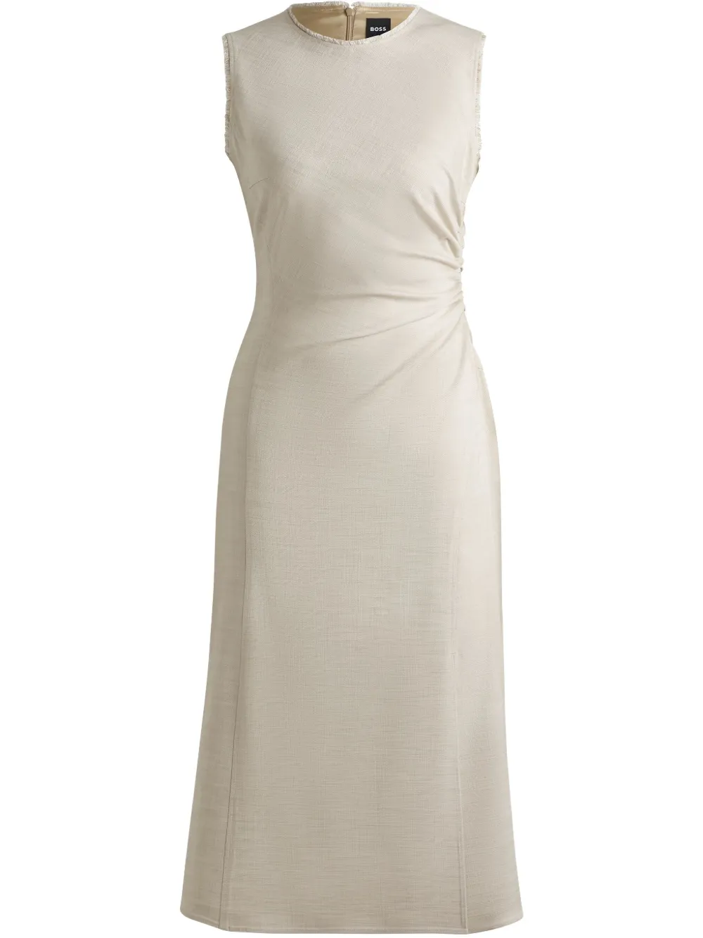 BOSS Mouwloze jurk Beige
