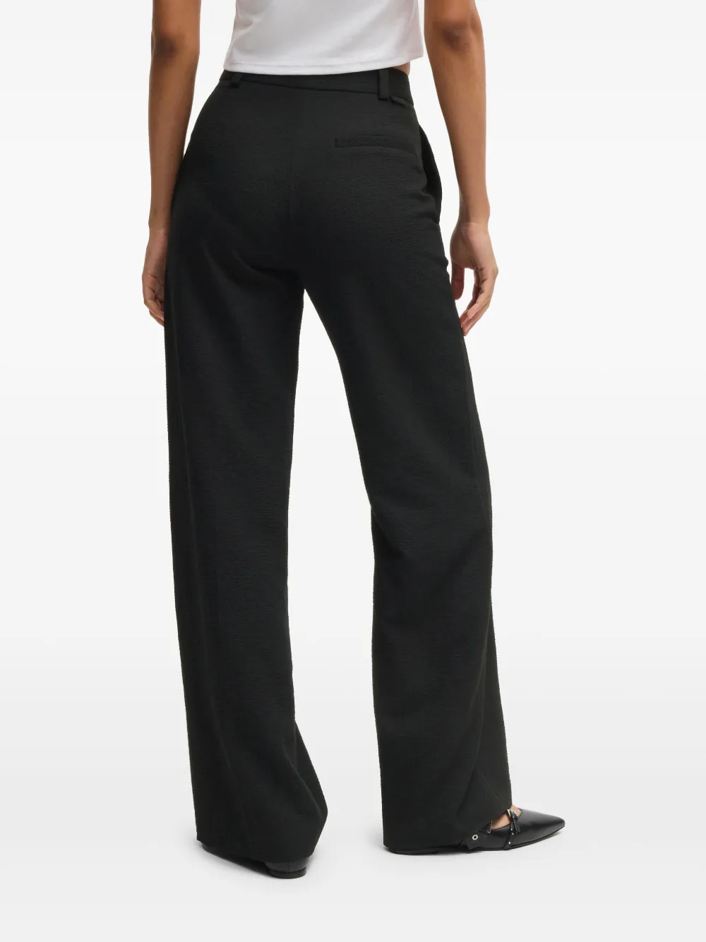 HUGO High waist broek Zwart